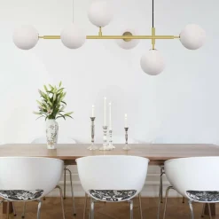 Clearance Stylowa lampa wisząca do jadalni LP-005/6P WH ALISA | Kaja Oświetlenie Żyrandole Nowoczesne