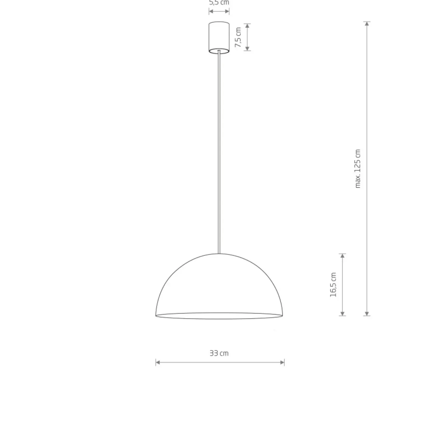 Sale Stylowa lampa wisząca do kuchni ⌀33cm 10702 HEMISPHERE | Kaja Żyrandole Nowoczesne