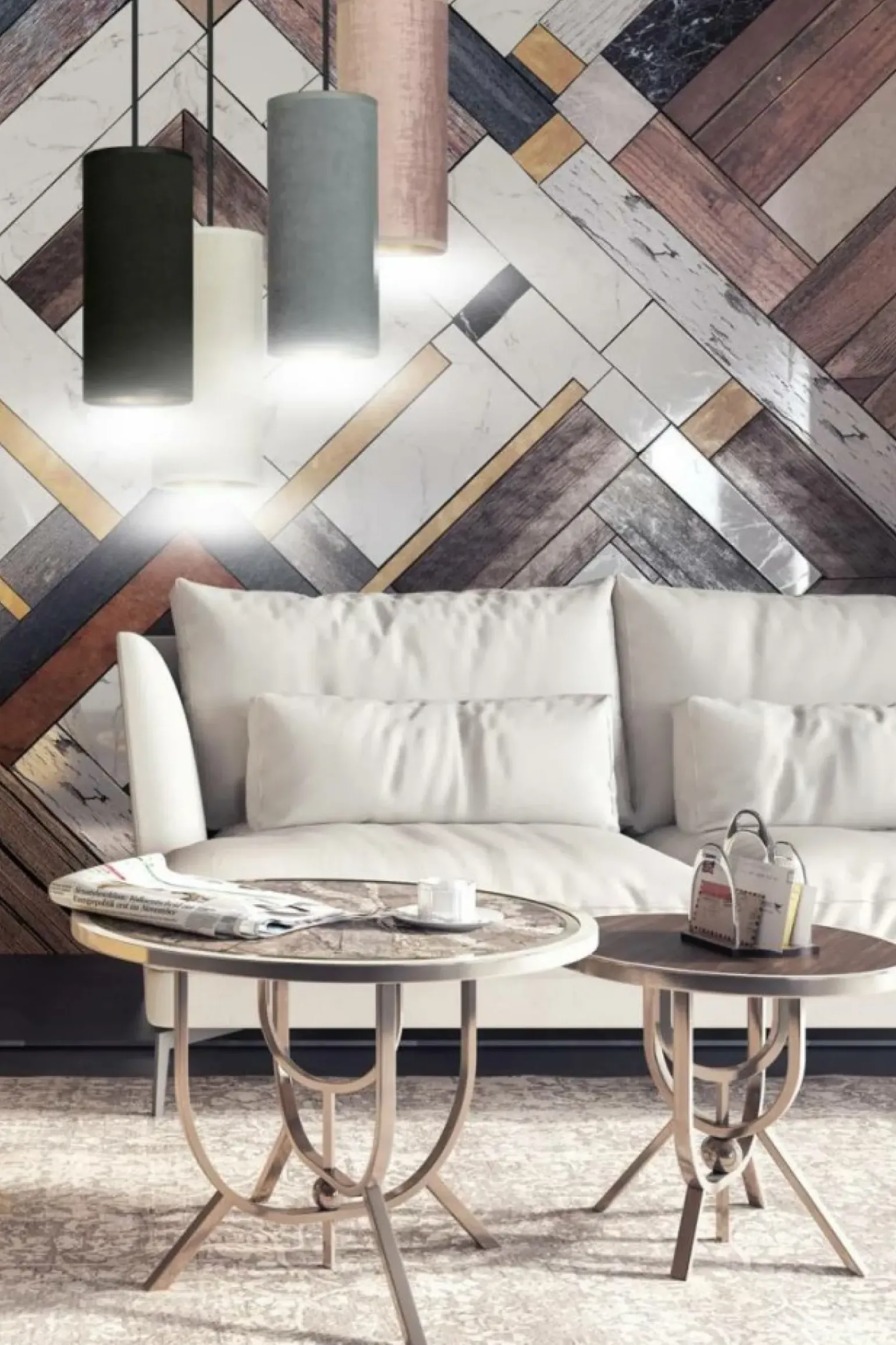 Flash Sale Stylowa lampa wisząca do salonu 1068/4PREM BENTE PREMIUM | Kaja Żyrandole Nowoczesne