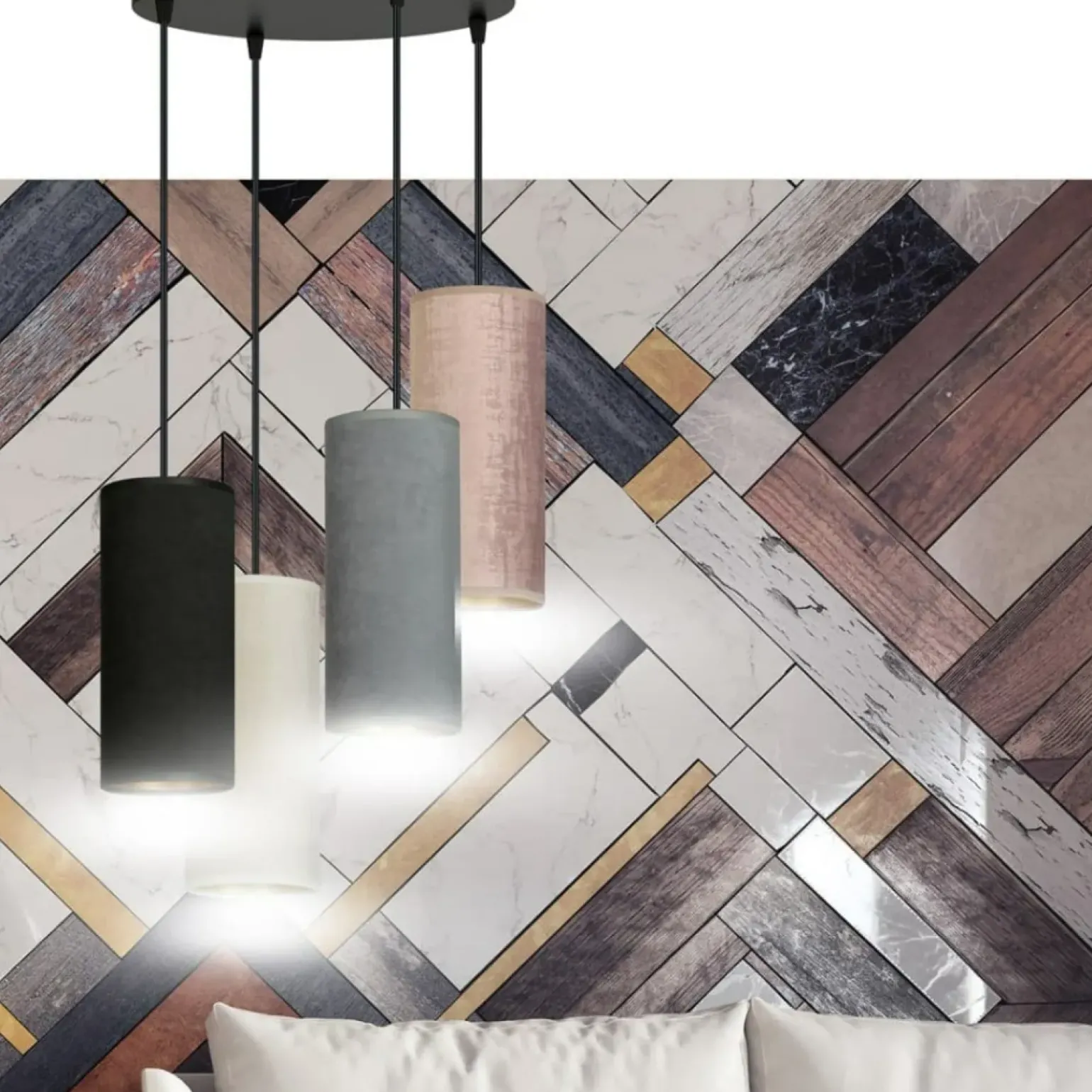 Flash Sale Stylowa lampa wisząca do salonu 1068/4PREM BENTE PREMIUM | Kaja Żyrandole Nowoczesne