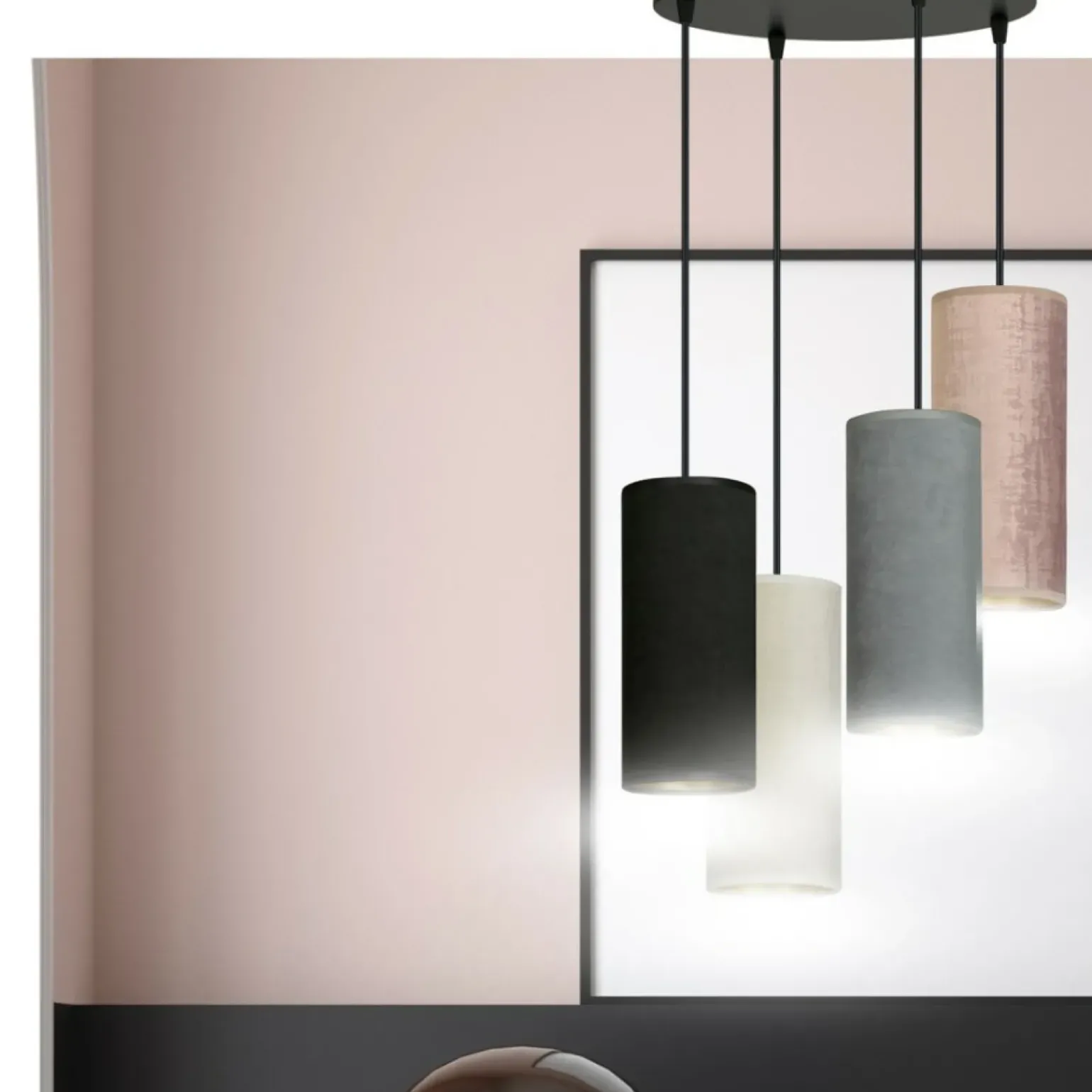 Flash Sale Stylowa lampa wisząca do salonu 1068/4PREM BENTE PREMIUM | Kaja Żyrandole Nowoczesne