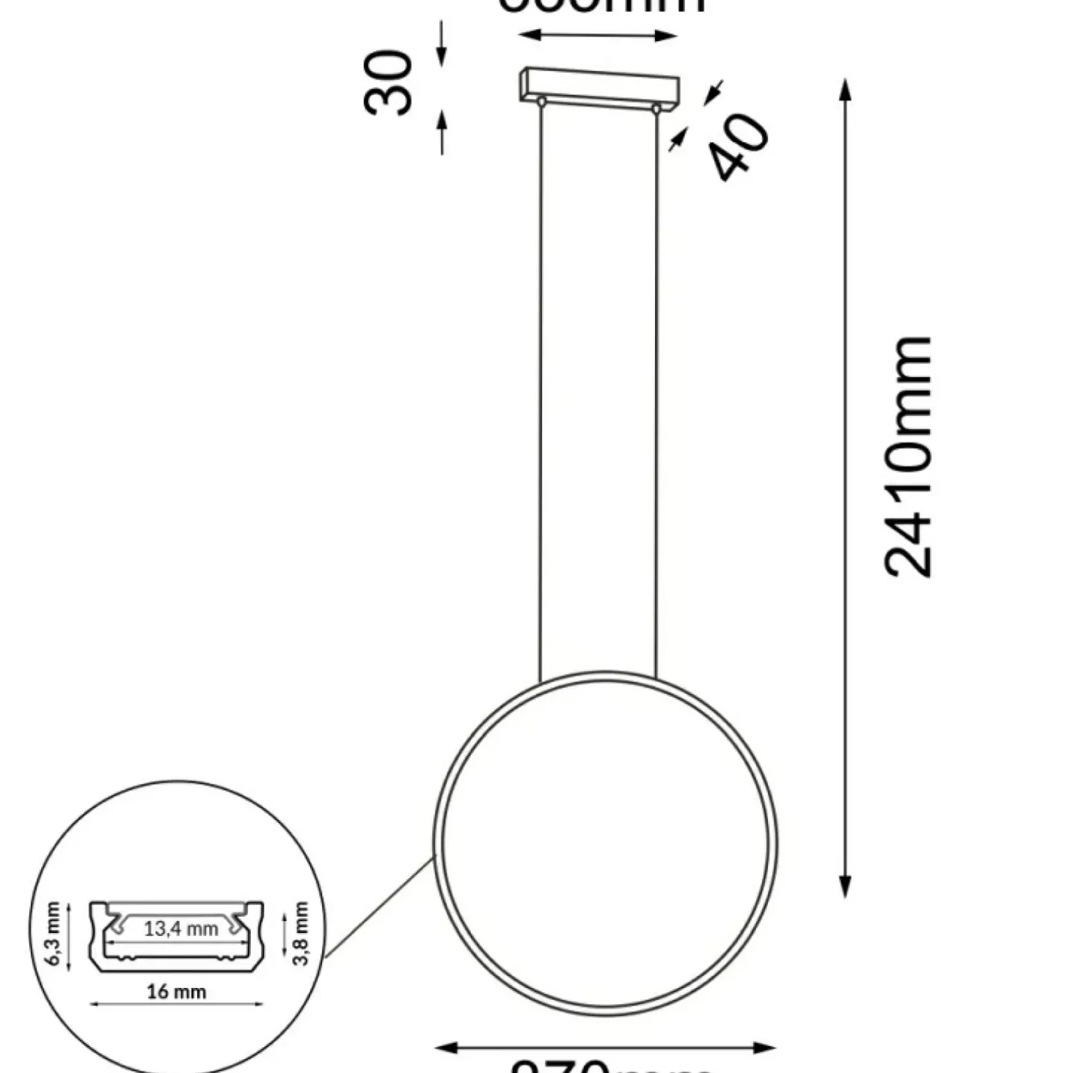 Best Sale Stylowa lampa wisząca duże koło ⌀87cm 3000K ANT 5314 AGARO | Kaja Żyrandole Nowoczesne