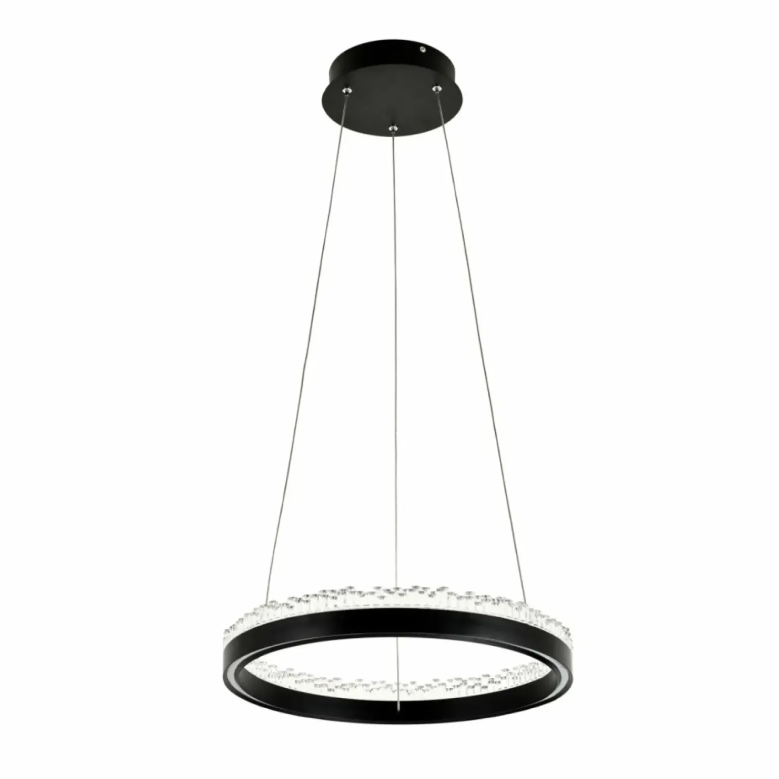 New Stylowa lampa wisząca LED z kryształkami PD2304400R-MB REGI | Kaja Żyrandole Nowoczesne
