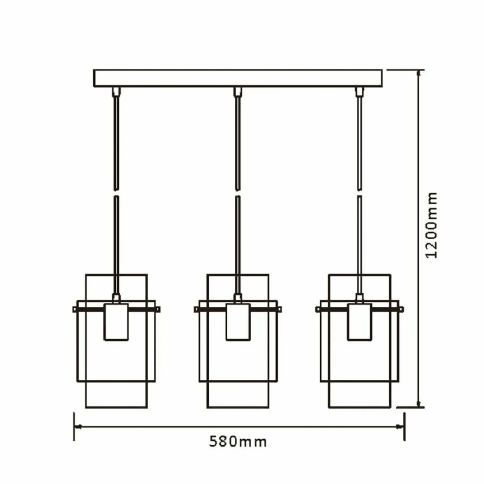 Best Sale Stylowa lampa wisząca na listwie, nad stół LP-707/3L z serii SAVONA Żyrandole Nowoczesne