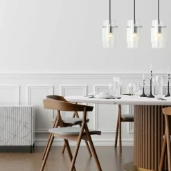 Best Sale Stylowa lampa wisząca na listwie, nad stół LP-707/3L z serii SAVONA Żyrandole Nowoczesne