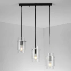 Best Sale Stylowa lampa wisząca na listwie, nad stół LP-707/3L z serii SAVONA Żyrandole Nowoczesne