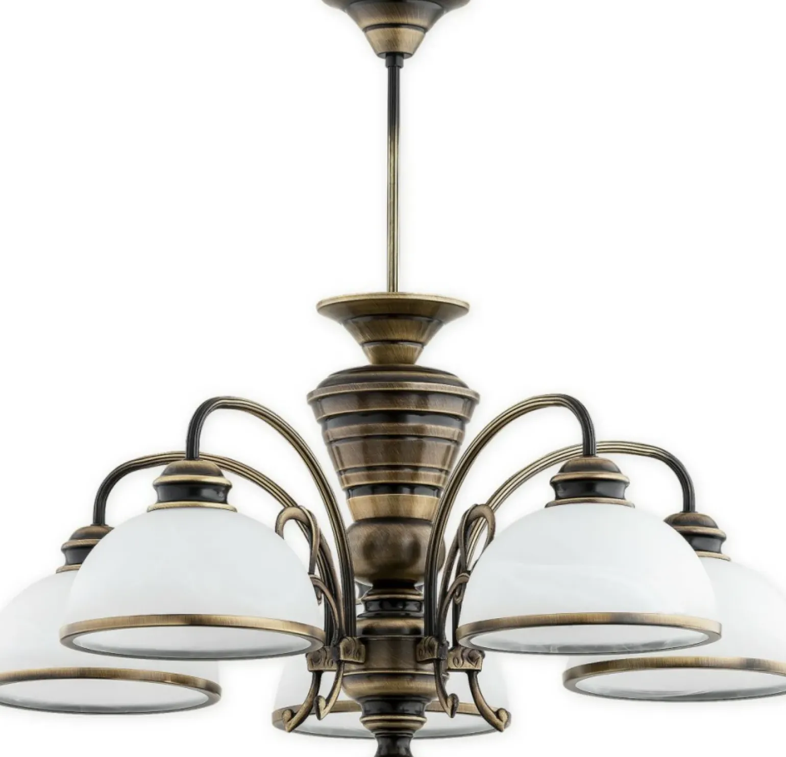 Sklep Kaja Stylowa lampa wisząca, pięć kloszy O3175 W5 PAT z serii LAMBDA | Kaja