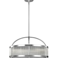 Discount Stylowa lampa wisząca, ryflowana FE-PAULSON-6P z serii PAULSON Żyrandole Nowoczesne