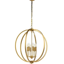 Sklep Kaja Stylowa lampa wisząca, świecznik FE-CORINNE-6P-L-BB z serii CORINNE