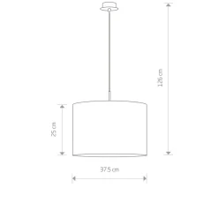 Shop Stylowa lampa wisząca z abażurem ecru 3458 ALICE | Kaja Oświetlenie Żyrandole Nowoczesne