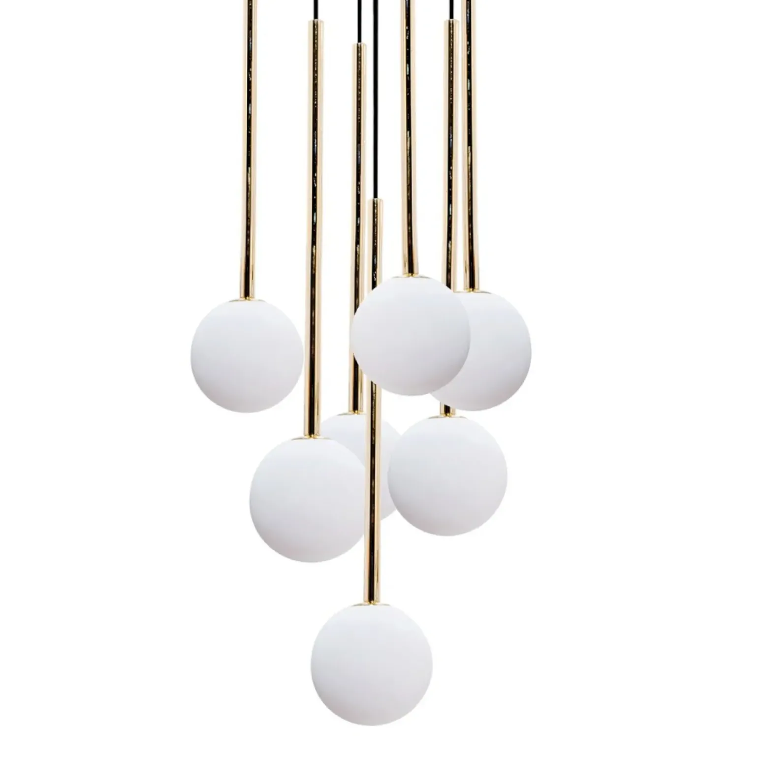 Best Sale Stylowa lampa wisząca z białymi kloszami, do salonu 5642 z serii ALI Żyrandole Nowoczesne