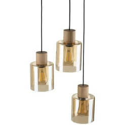 Outlet Stylowa lampa wisząca z elementami drewna TK 5749 z serii ORSON | Kaja Żyrandole Nowoczesne