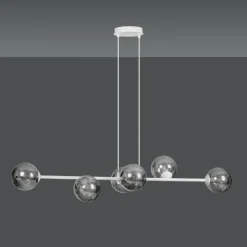 Best Sale Stylowa lampa wisząca z kloszami do salonu 878/6 | Kaja Oświetlenie Żyrandole Nowoczesne