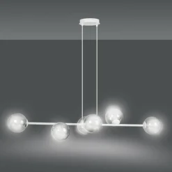 Best Sale Stylowa lampa wisząca z kloszami do salonu 878/6 | Kaja Oświetlenie Żyrandole Nowoczesne