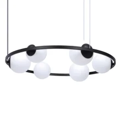 New Stylowa lampa wisząca z kloszami w dwóch rozmiarach 5007 z serii ORBIT Żyrandole Nowoczesne