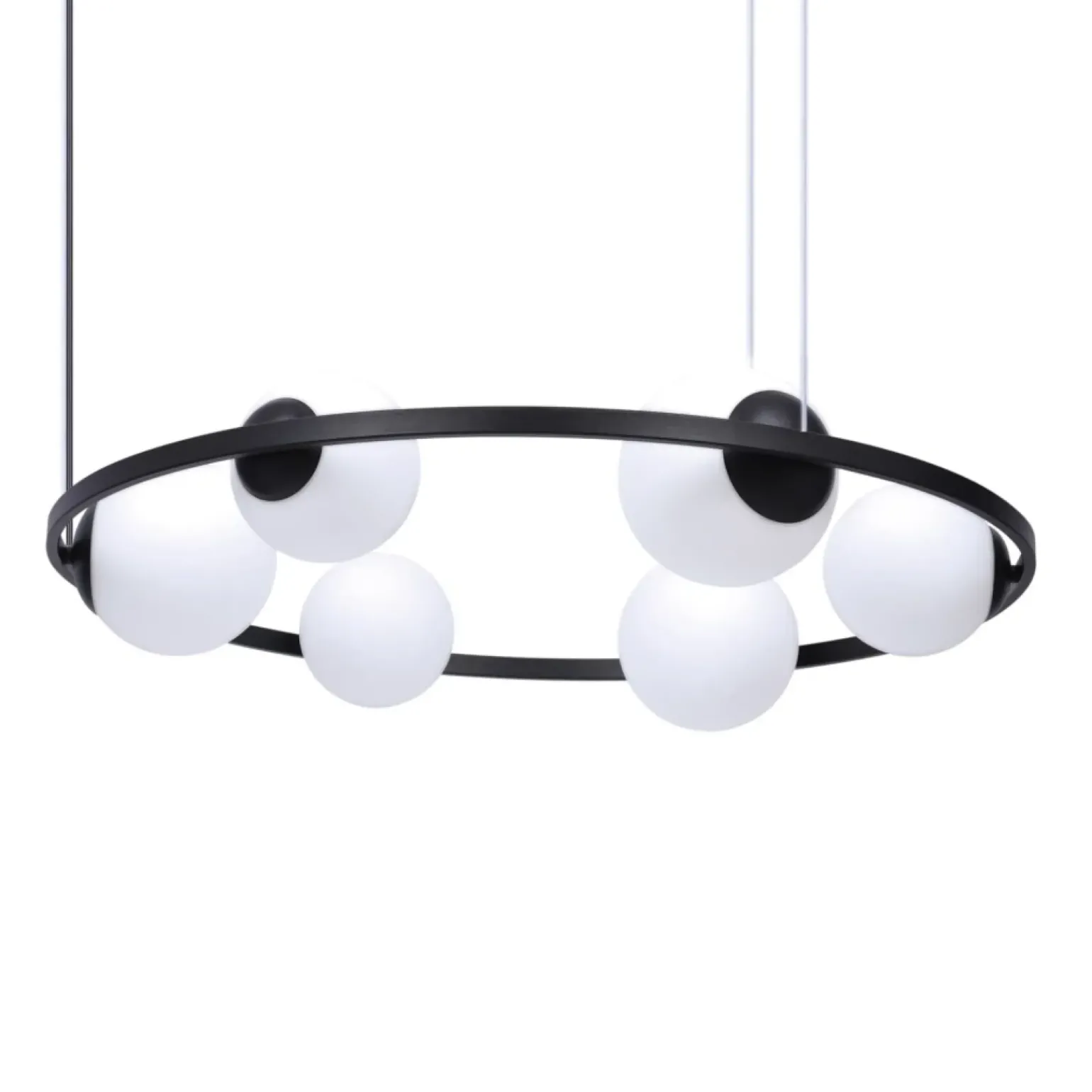 New Stylowa lampa wisząca z kloszami w dwóch rozmiarach 5007 z serii ORBIT Żyrandole Nowoczesne