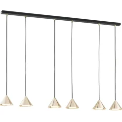 Cheap Stylowa lampa wisząca ze złotymi stożkami 1329/6 ELIT | Kaja Żyrandole Nowoczesne