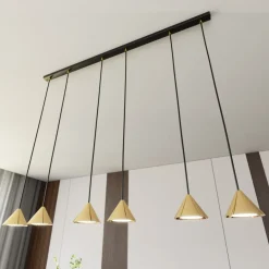Cheap Stylowa lampa wisząca ze złotymi stożkami 1329/6 ELIT | Kaja Żyrandole Nowoczesne