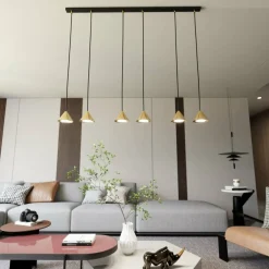 Cheap Stylowa lampa wisząca ze złotymi stożkami 1329/6 ELIT | Kaja Żyrandole Nowoczesne