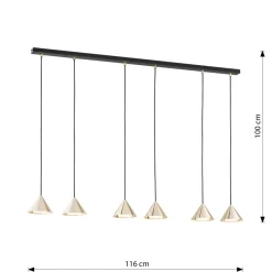 Cheap Stylowa lampa wisząca ze złotymi stożkami 1329/6 ELIT | Kaja Żyrandole Nowoczesne