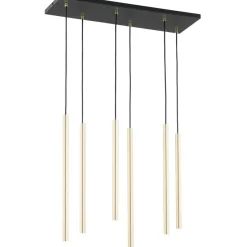 Clearance Stylowa lampa wisząca ze złotymi tubami 1332/6 SELTER | Kaja Żyrandole Nowoczesne
