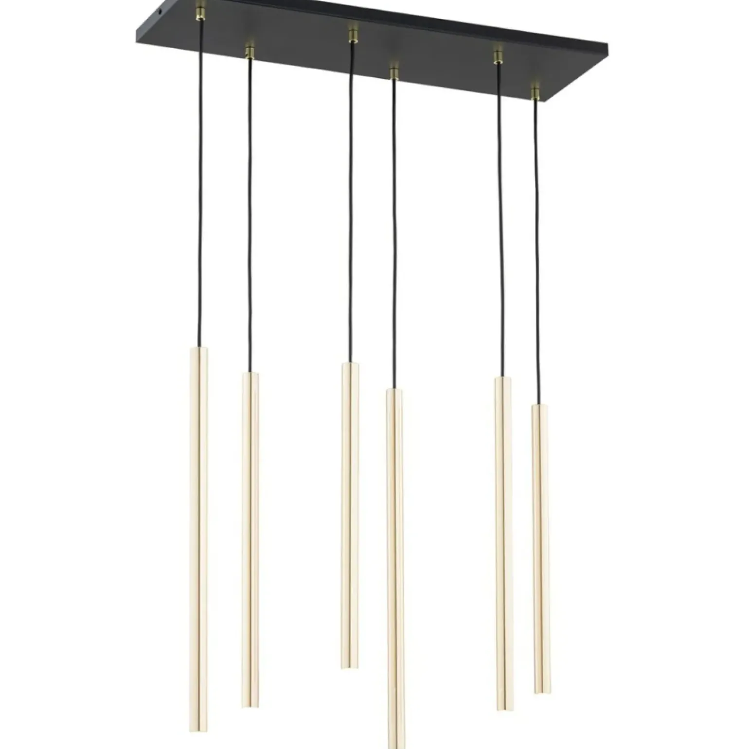 Clearance Stylowa lampa wisząca ze złotymi tubami 1332/6 SELTER | Kaja Żyrandole Nowoczesne