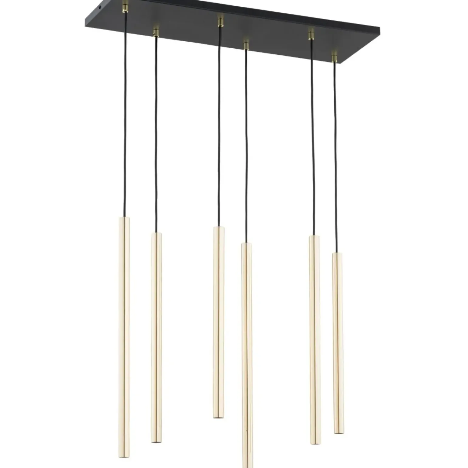 Clearance Stylowa lampa wisząca ze złotymi tubami 1332/6 SELTER | Kaja Żyrandole Nowoczesne