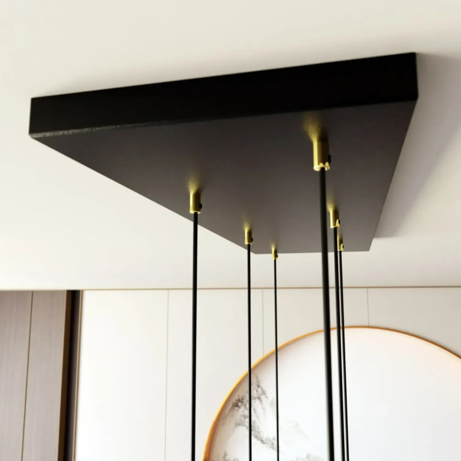 Clearance Stylowa lampa wisząca ze złotymi tubami 1332/6 SELTER | Kaja Żyrandole Nowoczesne