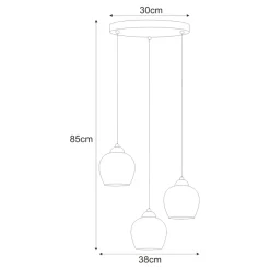Hot Stylowa lampa wisząca ze złotymi elementami K-5606 z serii TULA Żyrandole Nowoczesne