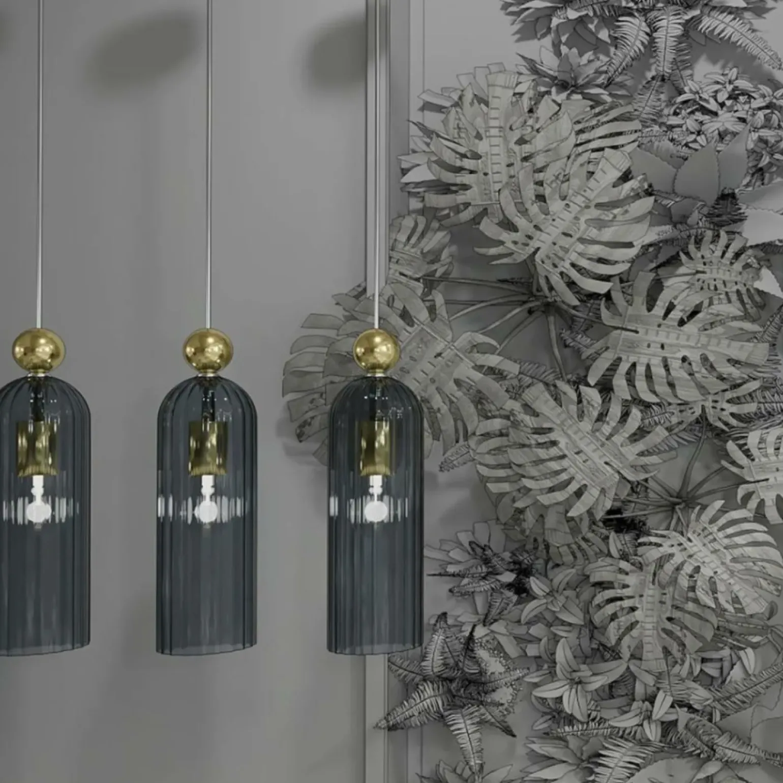 Online Stylowa lampa z dymionym kloszem LP-939/1P SMOKED z serii PIEGA | Kaja Żyrandole Nowoczesne