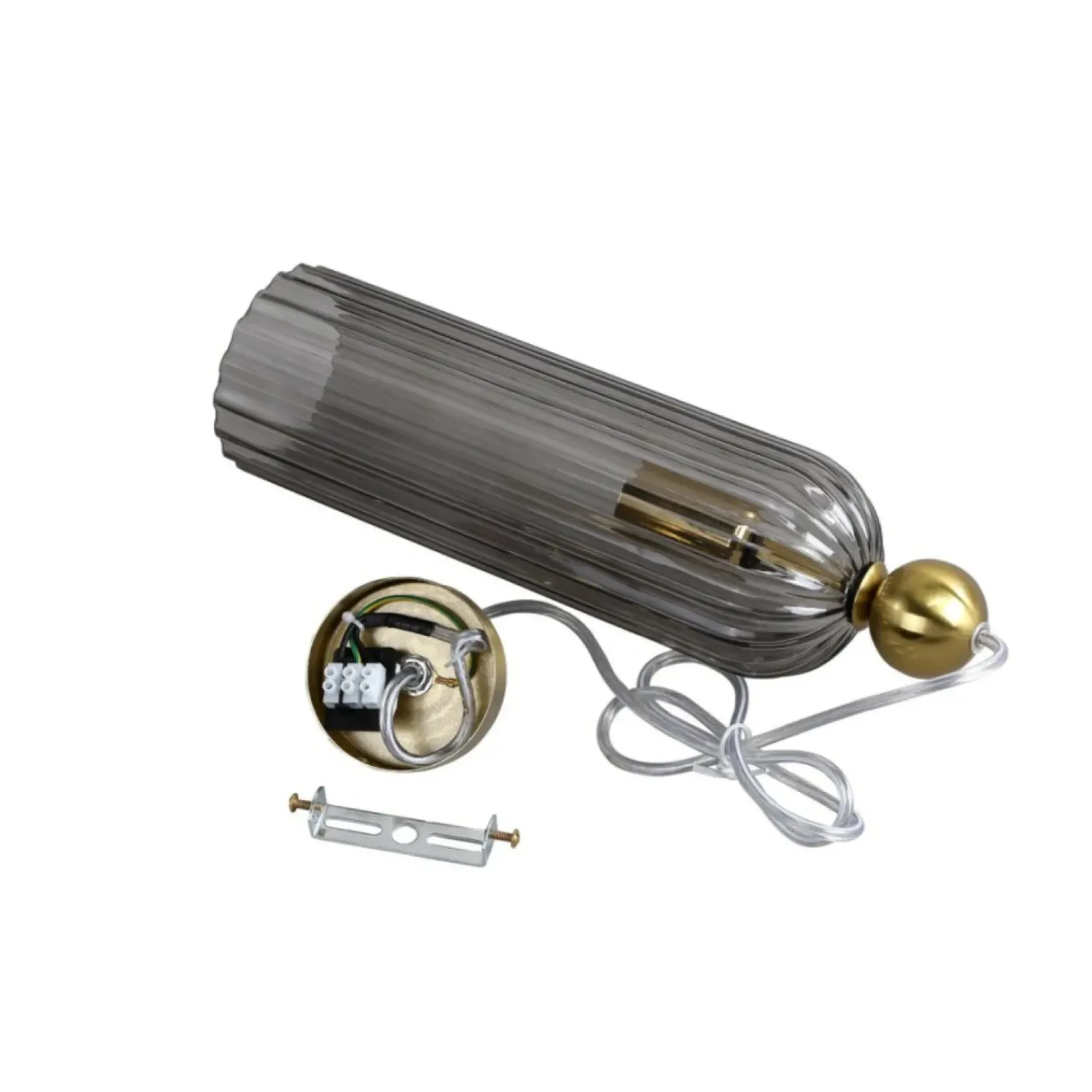 Online Stylowa lampa z dymionym kloszem LP-939/1P SMOKED z serii PIEGA | Kaja Żyrandole Nowoczesne