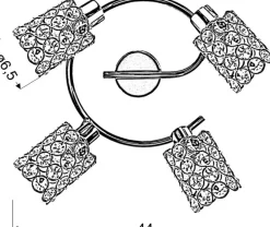 Cheap Stylowa lampa z kryształowymi spotami 98-07230 YORK | Kaja Oświetlenie Żyrandole Nowoczesne