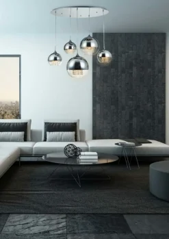 Outlet Stylowa lampa z okrągłymi kloszami P140-PL-170-5-N FERMI | Kaja Żyrandole Nowoczesne