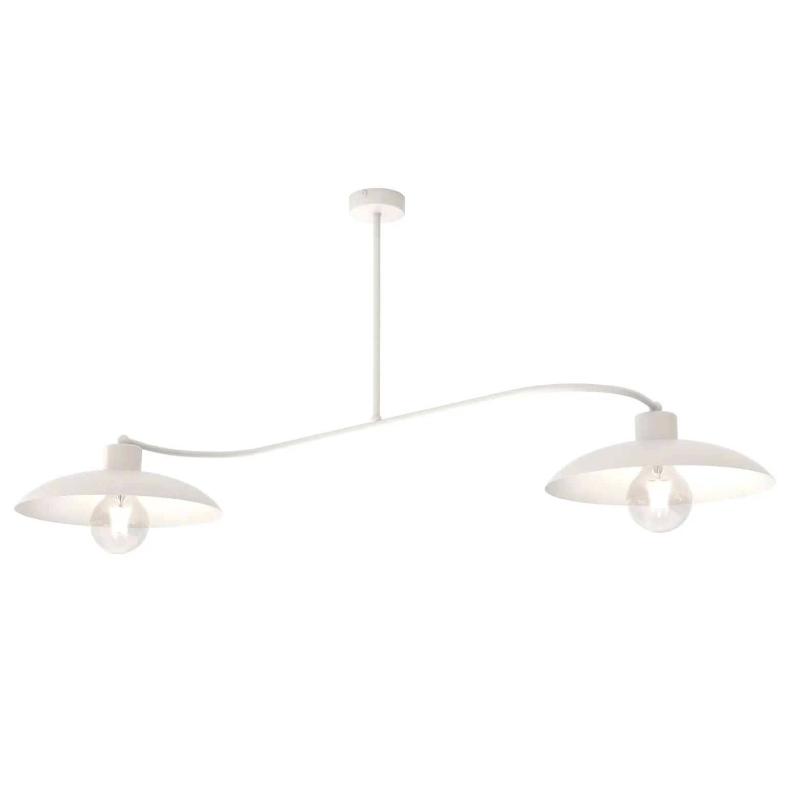 Sklep Kaja Stylowa lampa z szerokimi kloszami 1354/2 FOSTER 2 WHITE | Kaja