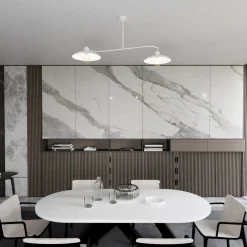 Sklep Kaja Stylowa lampa z szerokimi kloszami 1354/2 FOSTER 2 WHITE | Kaja