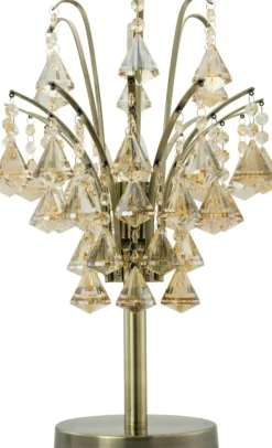 Sklep Kaja Stylowa lampka biurkowa z kryształami 6246/1D 21QG | Kaja Oświetlenie