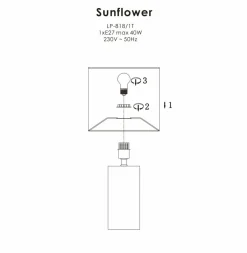 Sklep Kaja Stylowa lampka do eleganckiego salonu LP-818/1T WH z serii SUNFLOWER