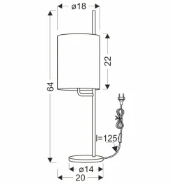 Sklep Kaja Stylowa lampka na szafkę nocną w sypialni 41-25401 ZETA | Kaja