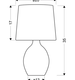 Sklep Kaja Stylowa lampka na szafkę nocną 41-78575 AMBON | Kaja Oświetlenie