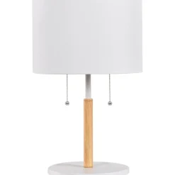 Sklep Kaja Stylowa lampka nocna z abażurem LP-0304/2T WH FOGO | Kaja Oświetlenie