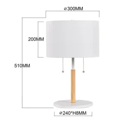 Sklep Kaja Stylowa lampka nocna z abażurem LP-0304/2T WH FOGO | Kaja Oświetlenie