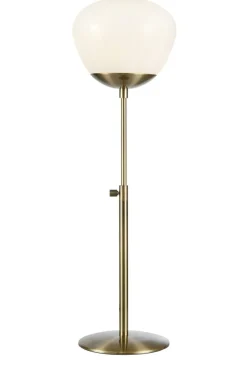 Sklep Kaja Stylowa lampka stołowa z białym kloszem, do salonu 108546 z serii RISE