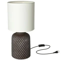 Sklep Kaja Stylowa lampka stołowa z białym abażurem 41-79862 INER | Kaja