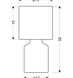 Sklep Kaja Stylowa lampka stołowa z białym abażurem 41-79862 INER | Kaja