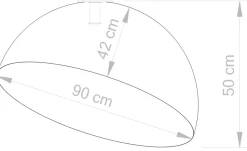 Cheap Stylowa oprawa natynkowa, półkula SIG 32471 z serii SFERA 90 CZ/ZŁ Żyrandole Nowoczesne