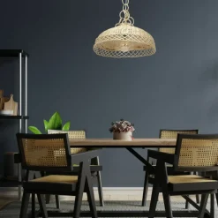 Best Stylowa, pleciona lampa wisząca w stylu boho MLP7997 VIMINI | Kaja Żyrandole Nowoczesne