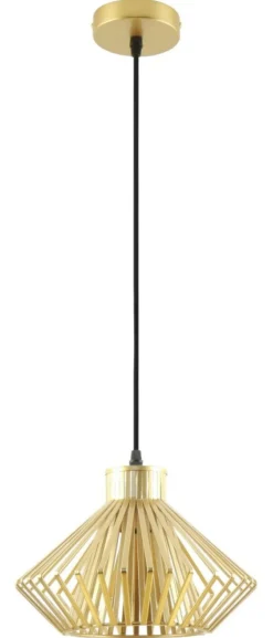 New Stylowa, złota lampa na regulowanym zwisie ZM A8080-GLD z serii DOLIA Żyrandole Nowoczesne