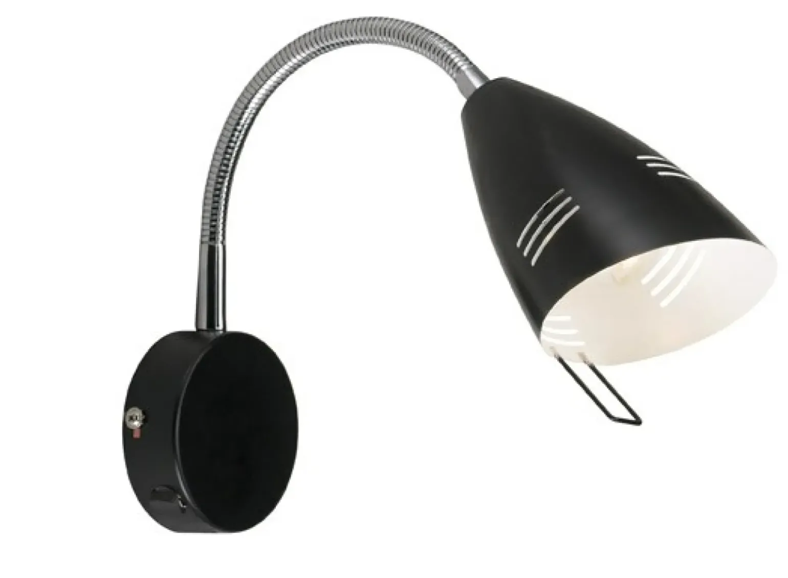 Sklep Kaja Stylowy czarny kinkiet na regulowanym ramieniu 197623 | Kaja