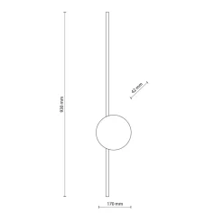 Sklep Kaja Stylowy kinkiet z listwą LED i drewnianą tarczą TK 1441 serii JAVA II