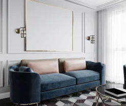 Sklep Kaja Stylowy kinkiet z małymi kryształkami WL-44236-1-BK-GD z serii MENFI